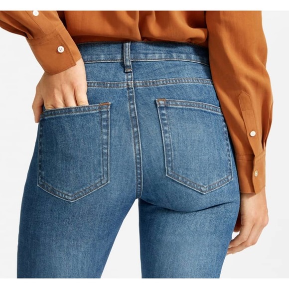 Everlane Mid-Rise Authentic Stretch Skinny Jean Mid-Blue Wash 28 Regular - Picture 2 of 6